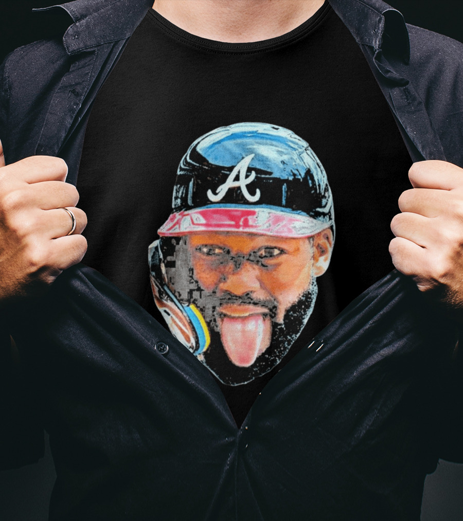 Michael Harris II Atlanta Braves Big Head Icon Signature T-Shirt