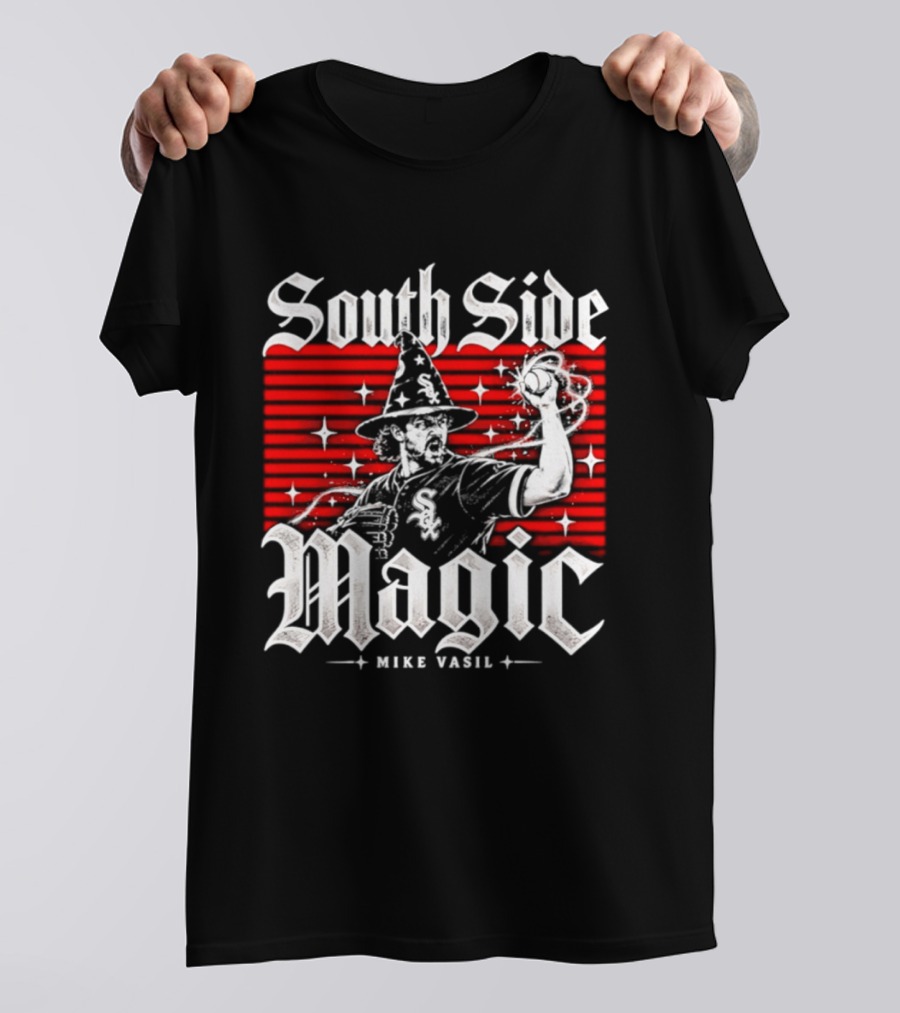South Side Magic Mike Vasil Chicago White Sox 2026 Postseason Wizard T-Shirt