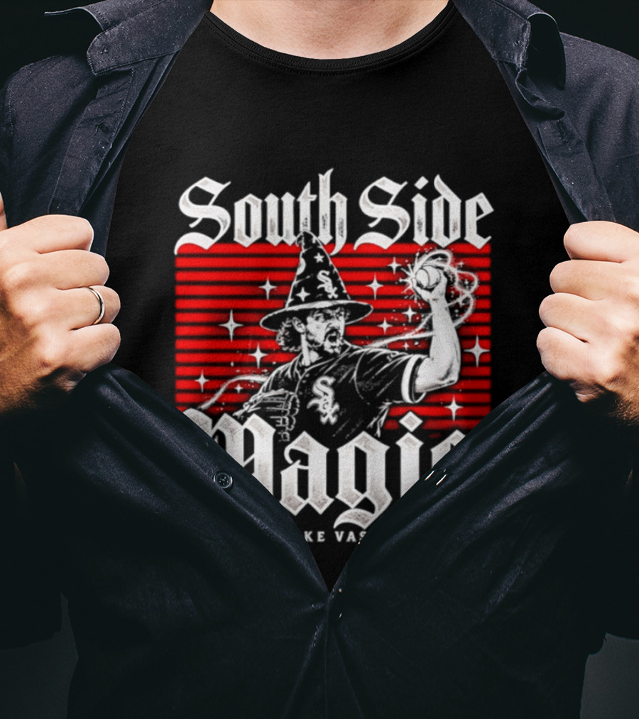 South Side Magic Mike Vasil Chicago White Sox 2026 Postseason Wizard T-Shirt
