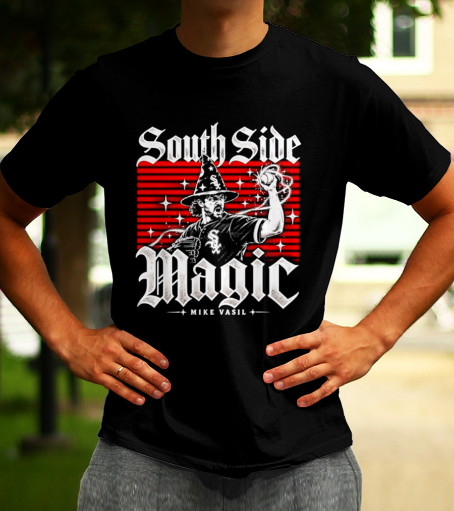 South Side Magic Mike Vasil Chicago White Sox 2026 Postseason Wizard T-Shirt