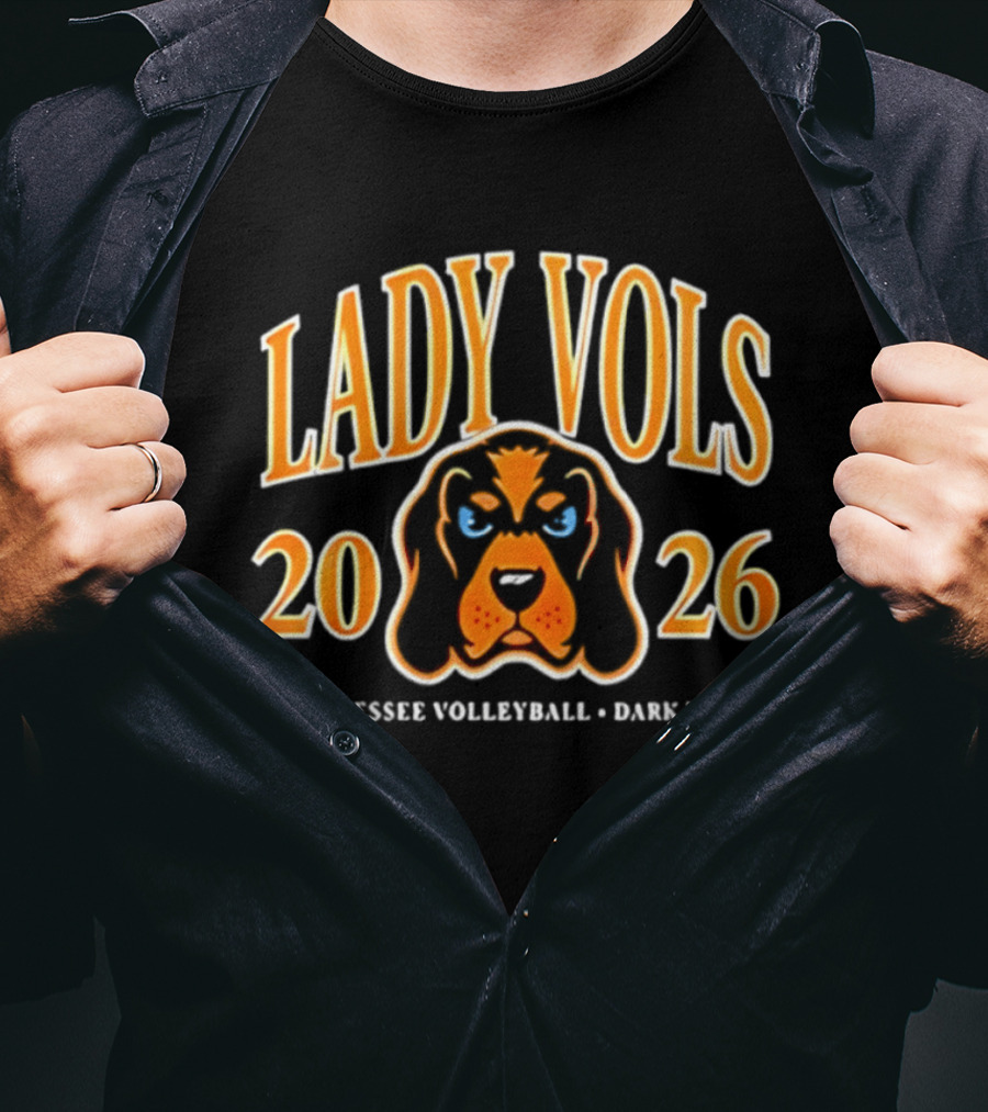 LADY VOLS 2026 Tennessee Volleyball Dark Mode T-Shirt