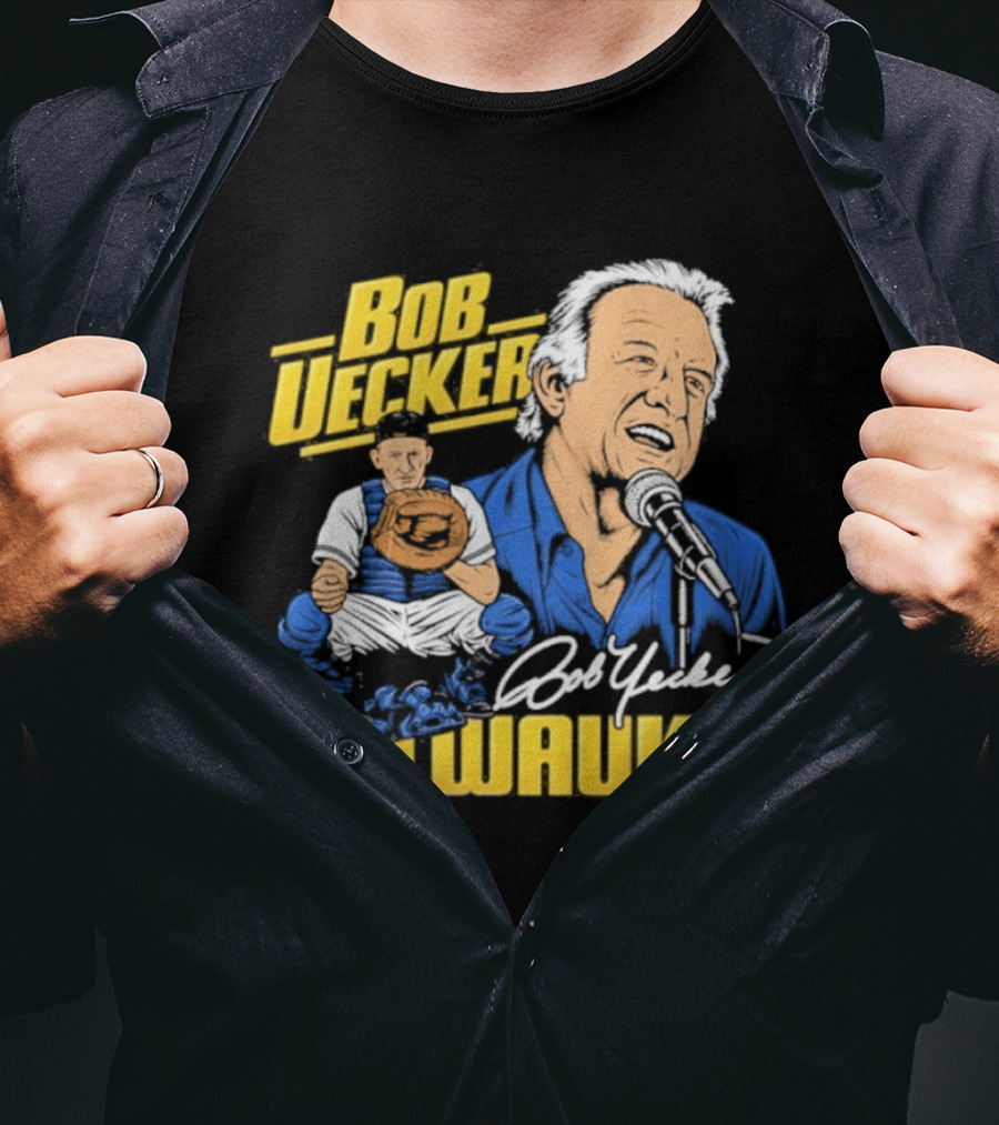 Bob Uecker Milwaukee Brewers Tribute Homage Royal Tri Blend T-Shirt