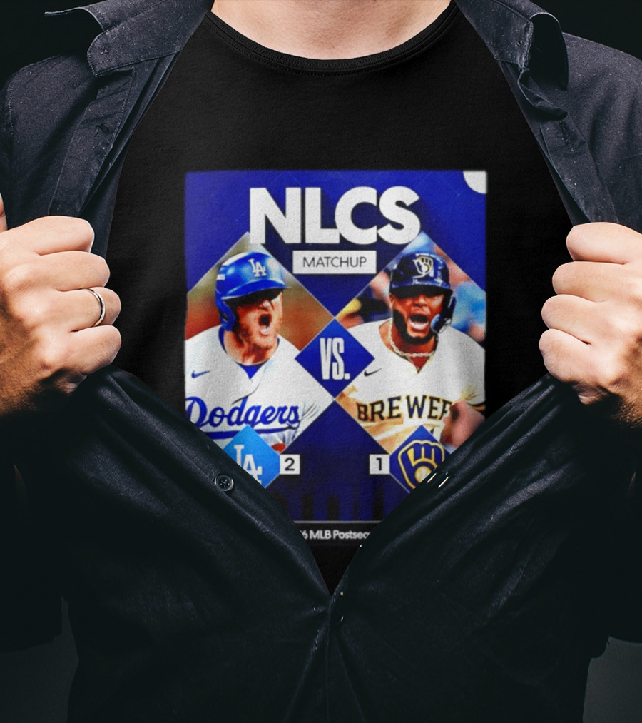 NLCS Matchup Dodgers Vs Brewers 2026 MLB Postseason T-Shirt