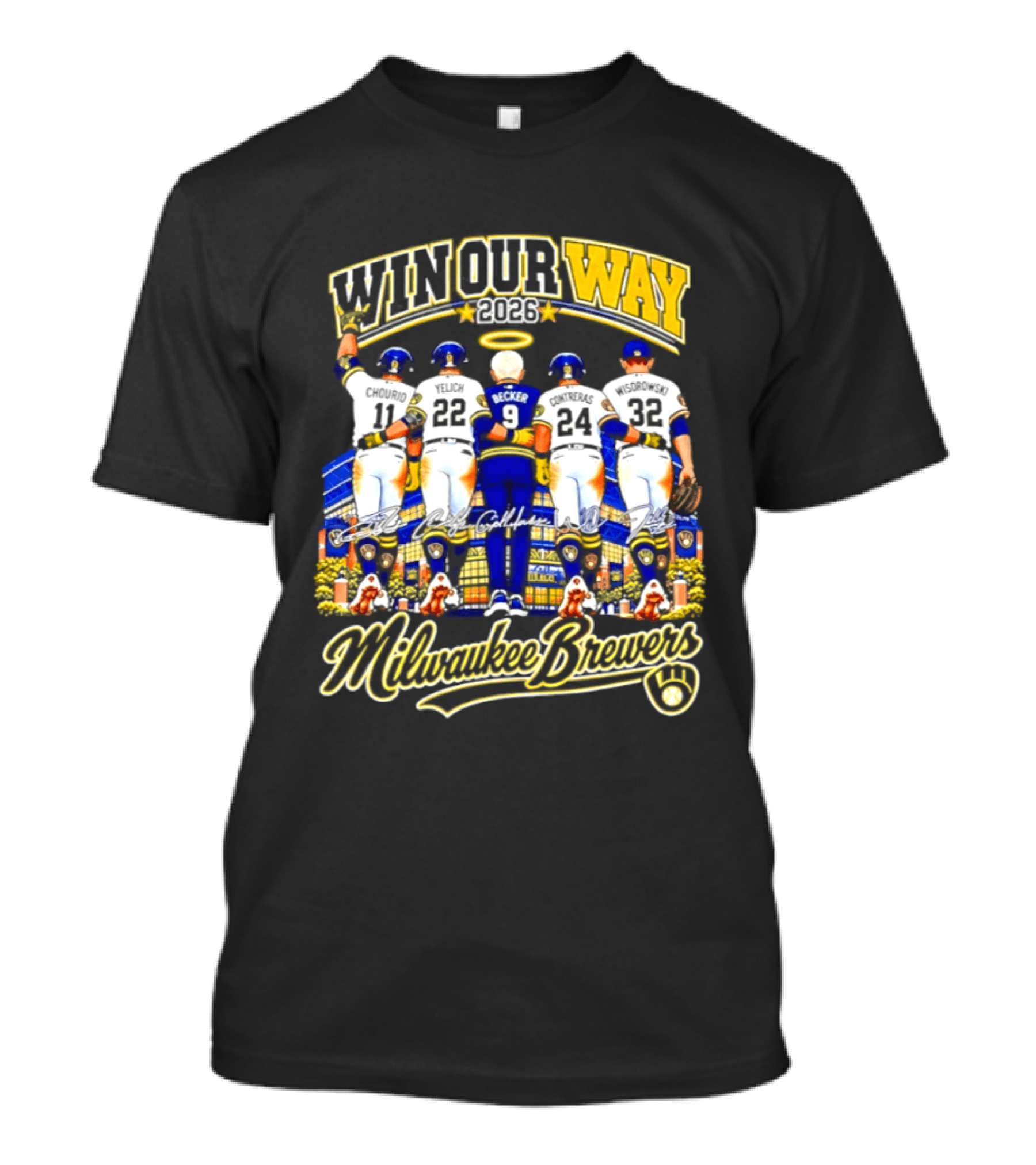 Milwaukee Brewers Win Our Way 2026 Signatures Beck 9 T-Shirt