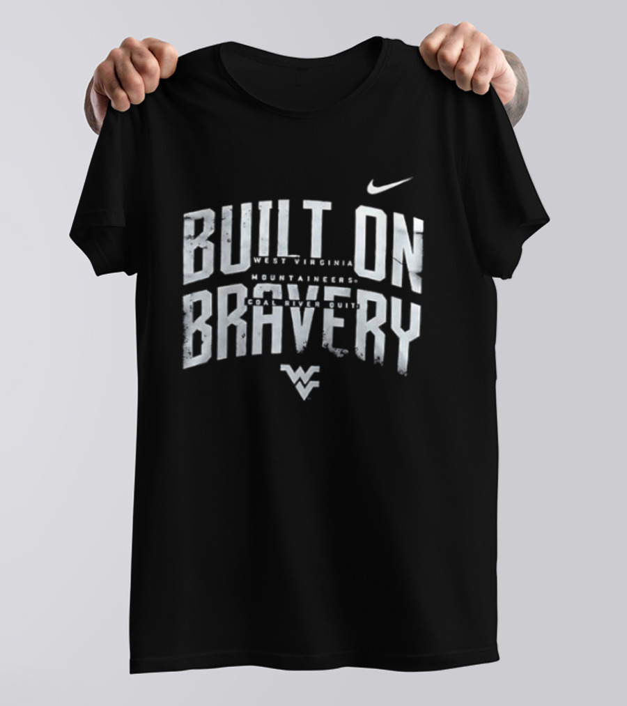 West Virginia Mountaineers 2026 Built On Bravery Coal Rush Nike WV T-Shirt