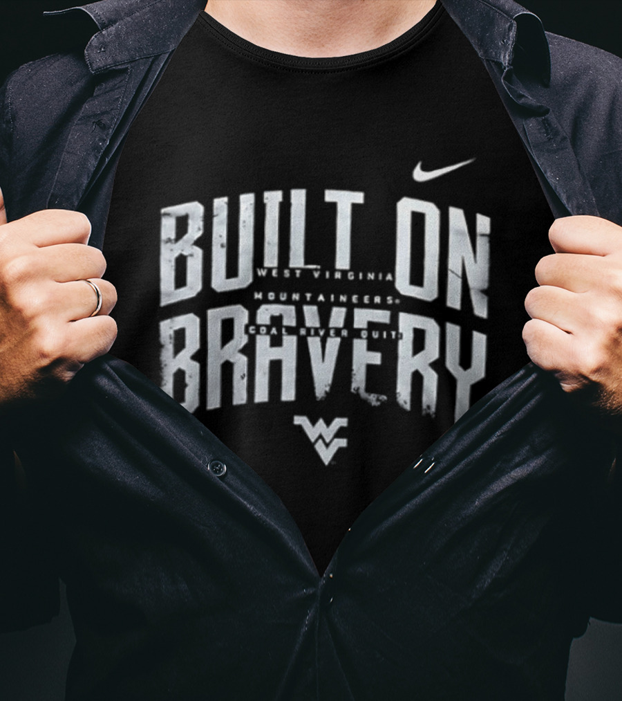 West Virginia Mountaineers 2026 Built On Bravery Coal Rush Nike WV T-Shirt