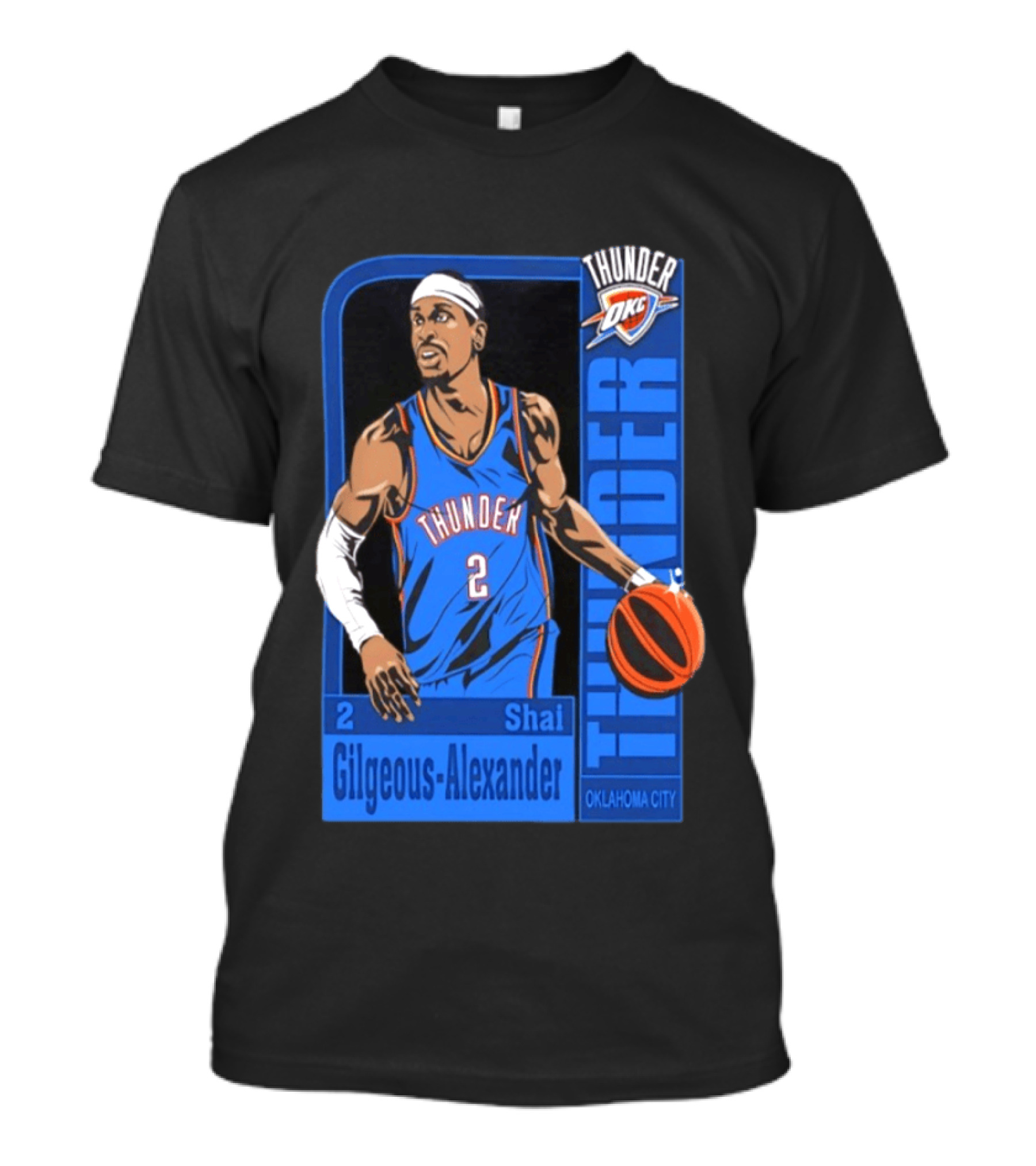 Oklahoma City Thunder Shai Gilgeous Alexander Number 2 NBA 2026 T-Shirt