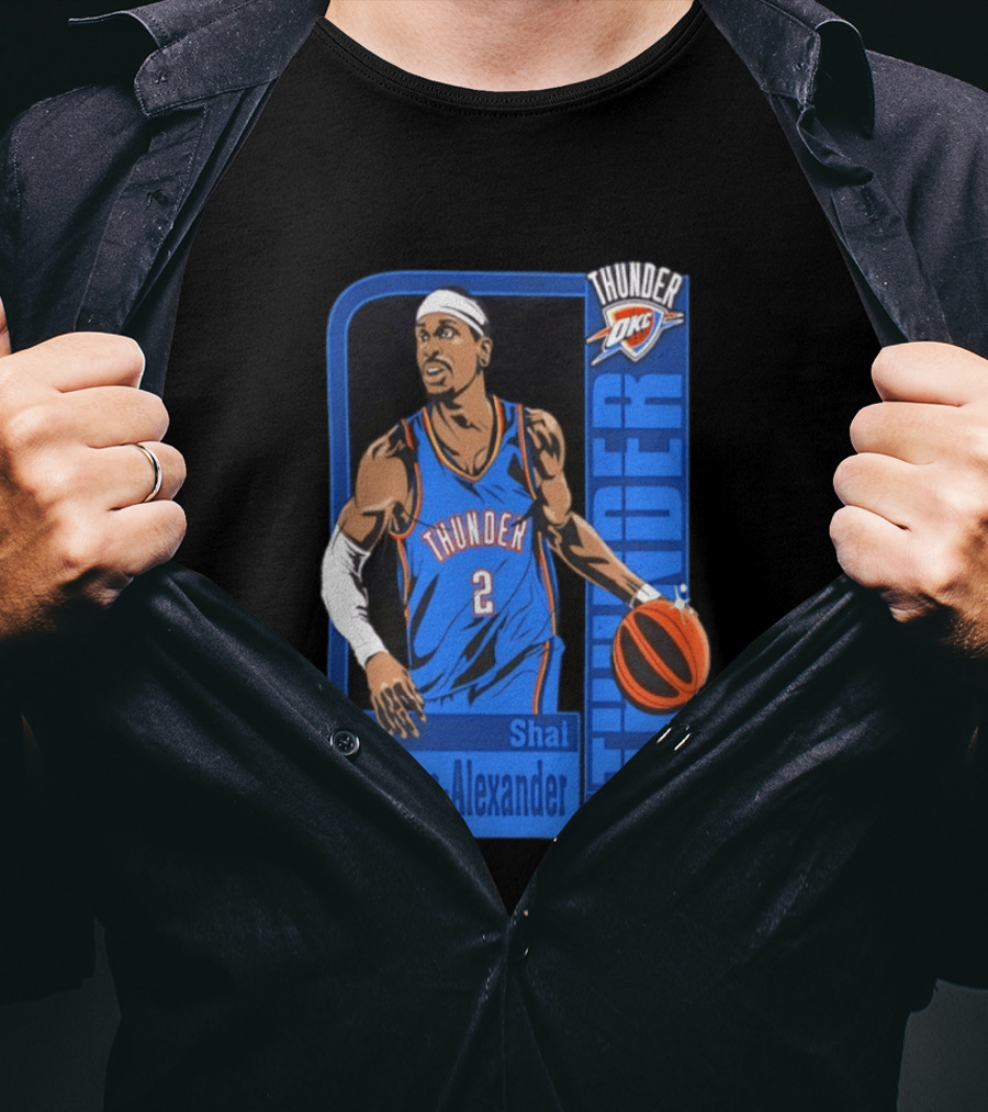 Oklahoma City Thunder Shai Gilgeous Alexander Number 2 NBA 2026 T-Shirt
