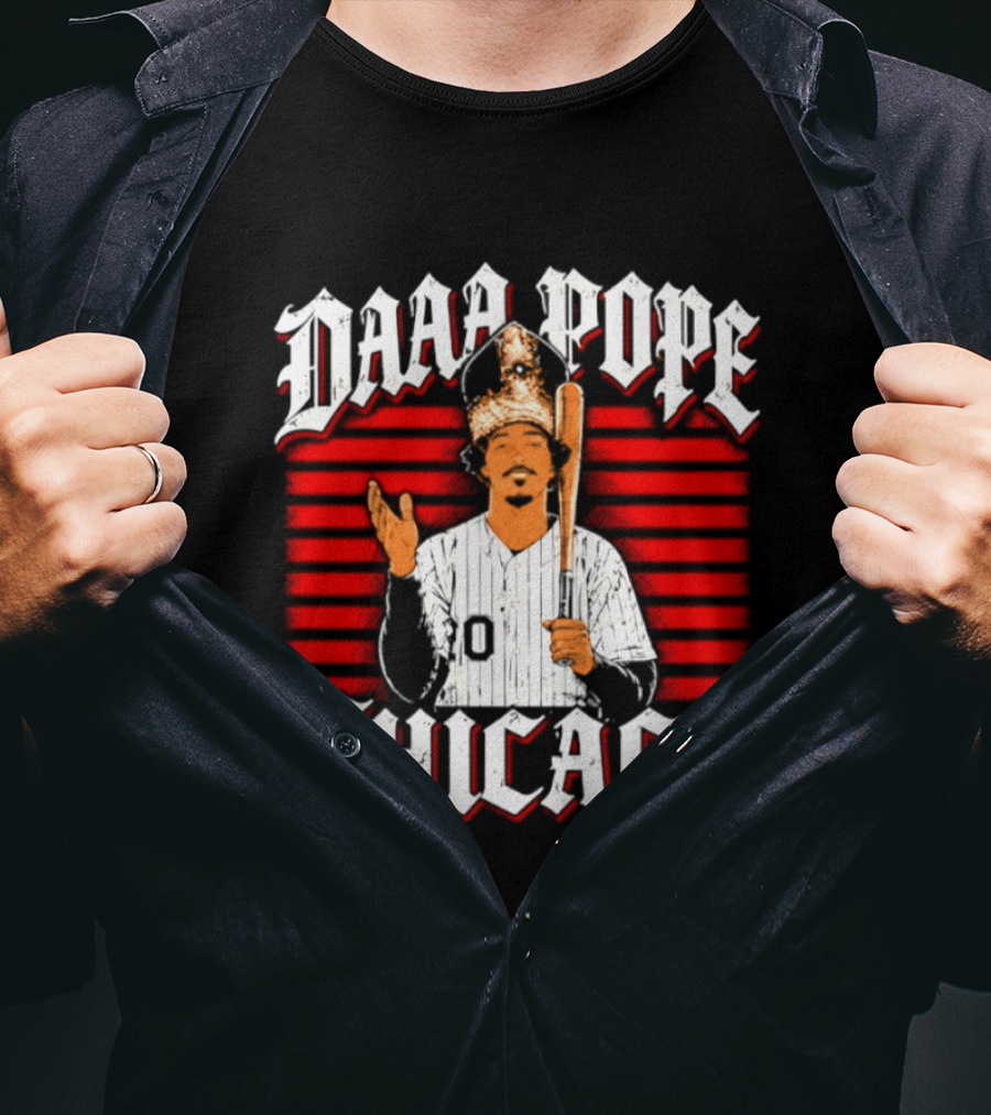 Daaa Pope Chicago White Sox 2026 Postseason Baseball Figure With Bat T-Shirt
