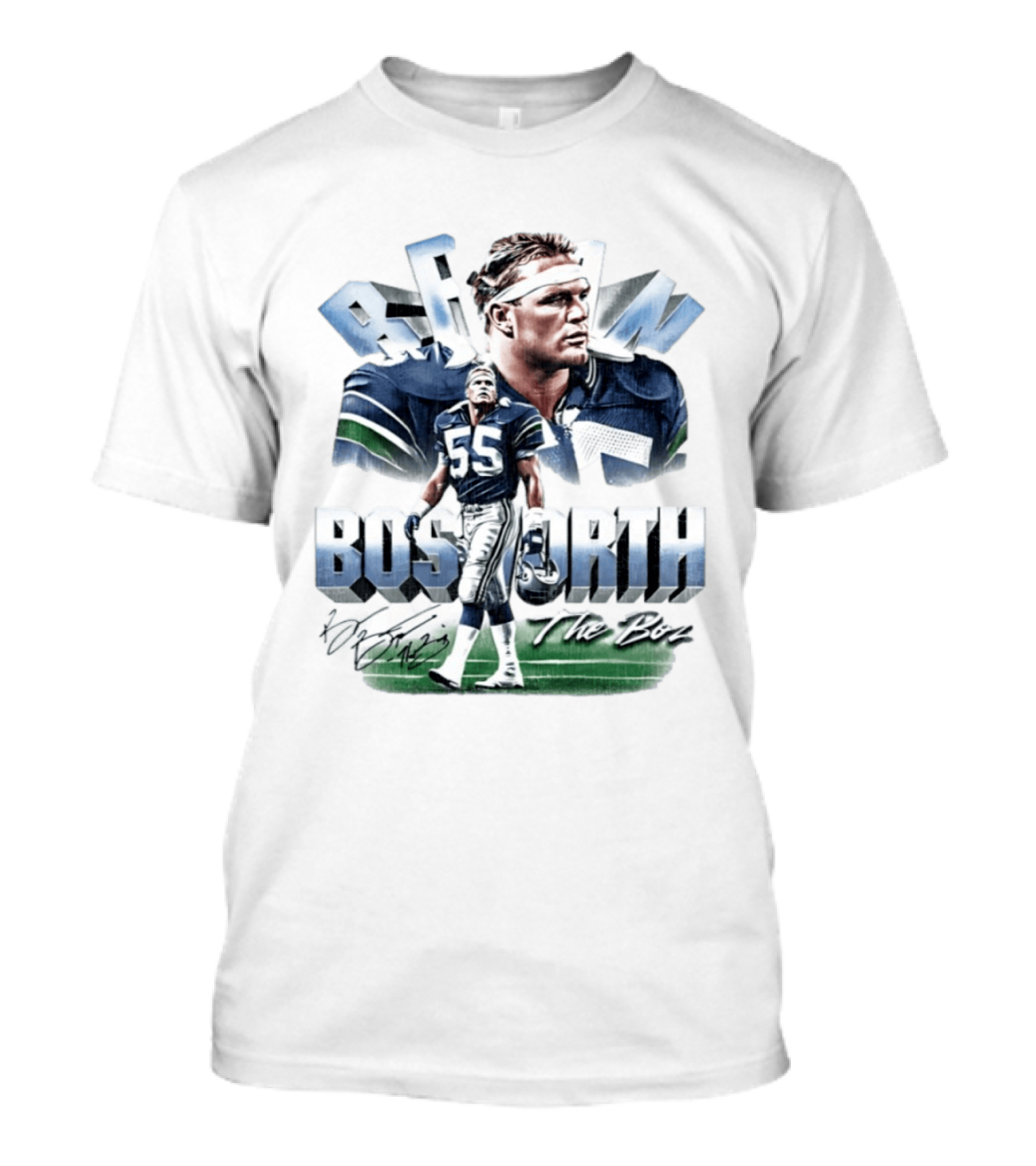 Brian Bosworth Seattle Seahawks The Boz 55 T-Shirt