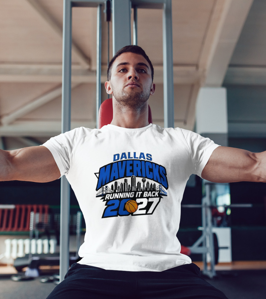 Dallas Mavericks Running It Back 2027 Skyline NBA Basketball T-Shirt