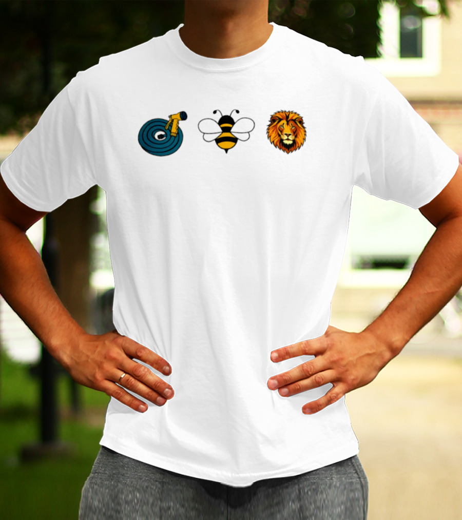 Hose Bee Lion Rebus Puzzle Bumblebee Wordplay T-Shirt