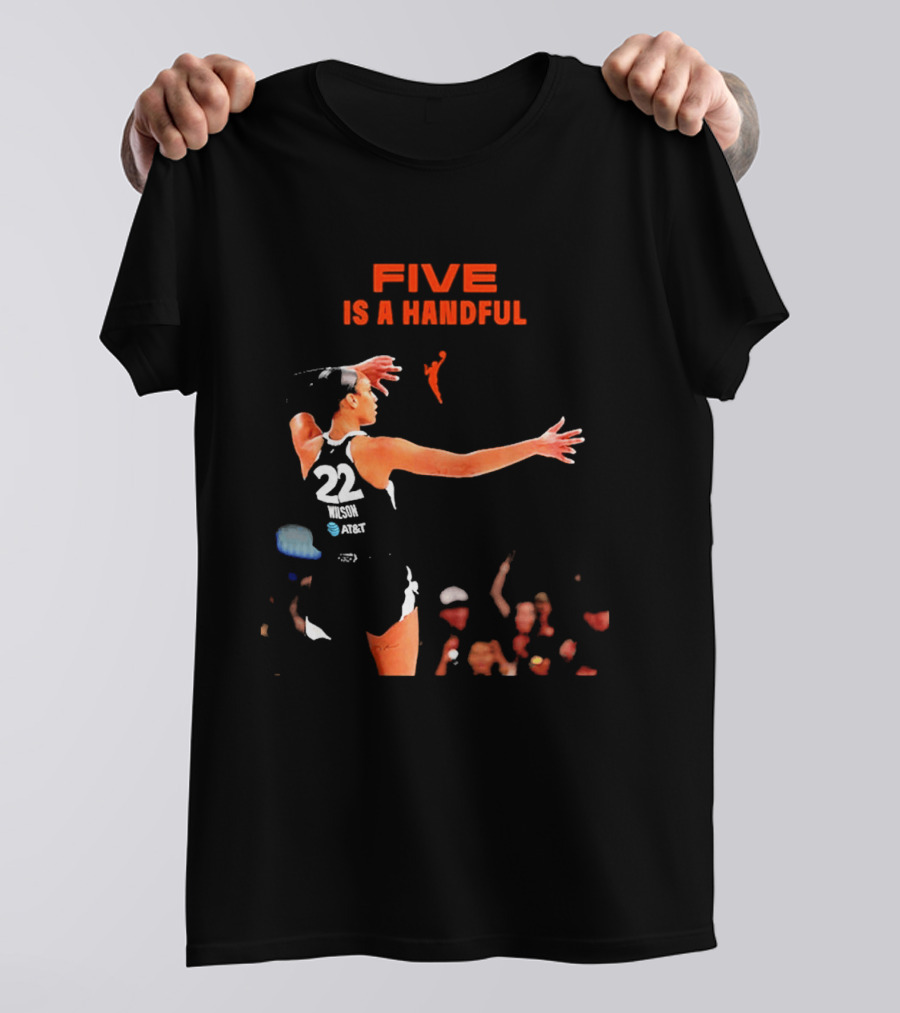 A'ja Wilson Las Vegas Aces 22 Five Is A Handful T-Shirt