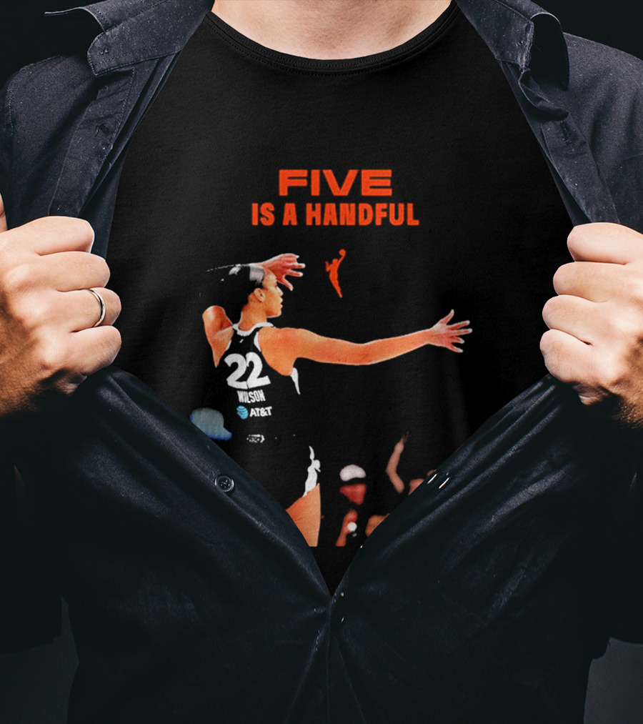 A'ja Wilson Las Vegas Aces 22 Five Is A Handful T-Shirt