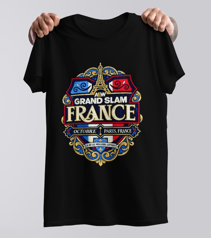 AEW Grand Slam France Octobre Paris Eiffel Tower 2026 T-Shirt