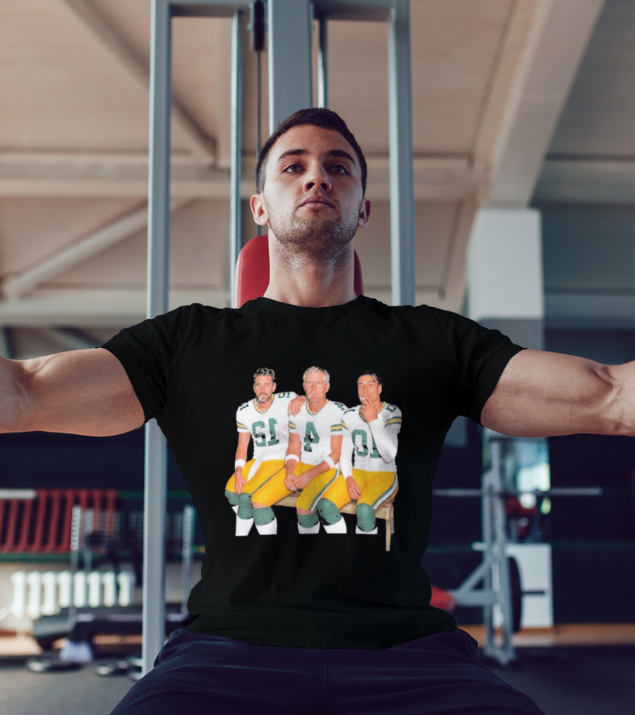 Bart Starr Brett Favre Aaron Rodgers Green Bay Packers Legends Football Signatures T-Shirt