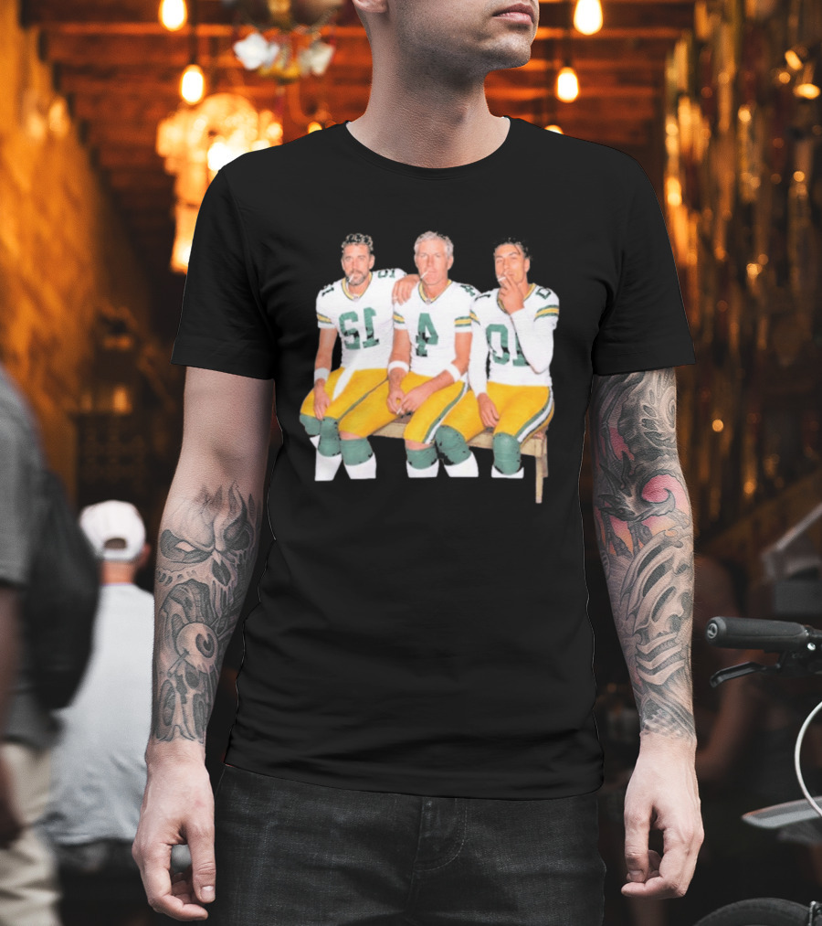 Bart Starr Brett Favre Aaron Rodgers Green Bay Packers Legends Football Signatures T-Shirt