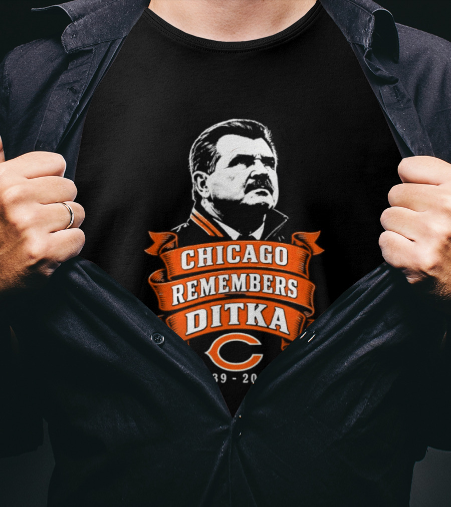 Chicago Remembers Ditka 1939 2026 Bears T-Shirt