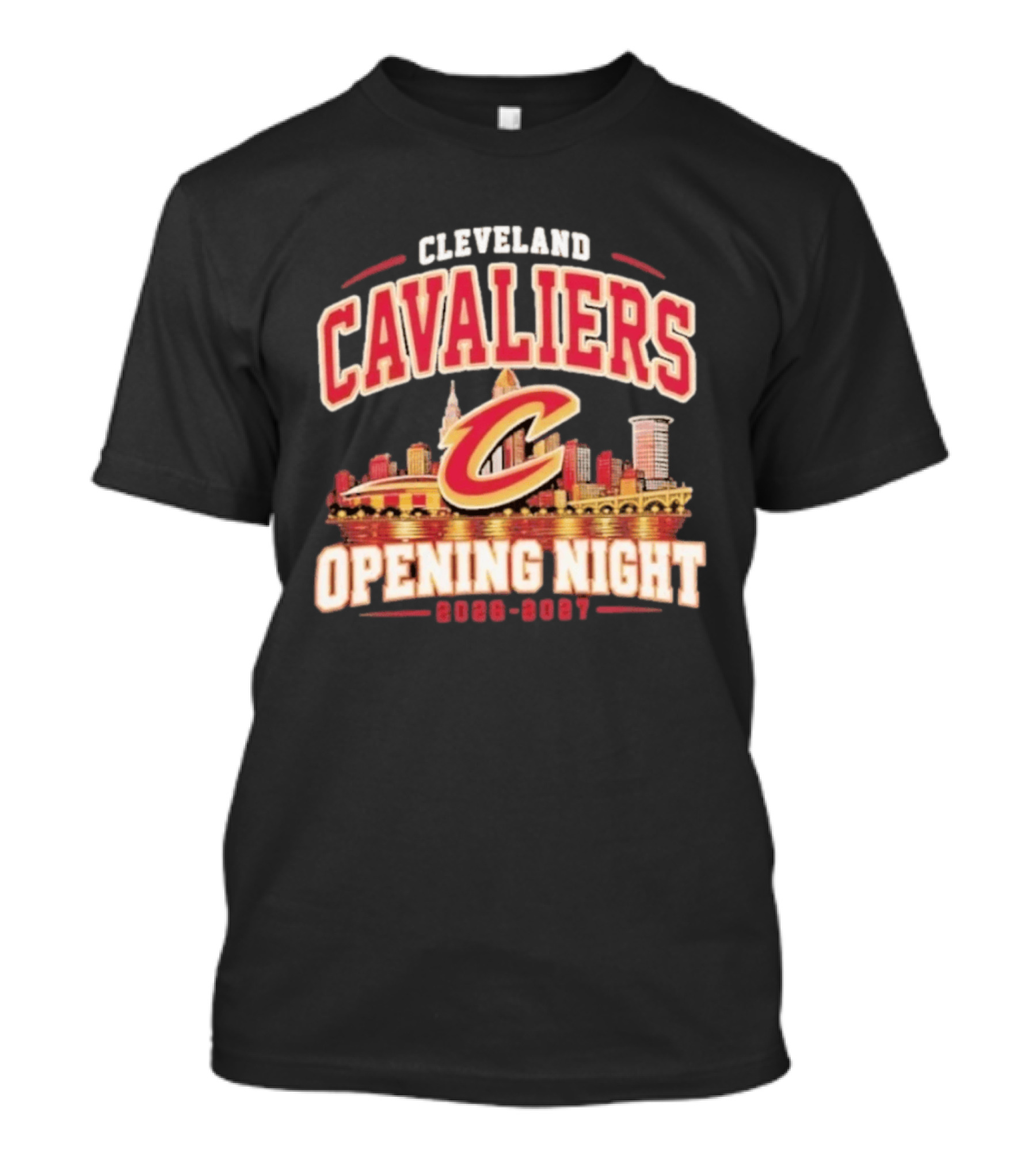 Cleveland Cavaliers 2026 2027 NBA Opening Night City Skyline C T-Shirt