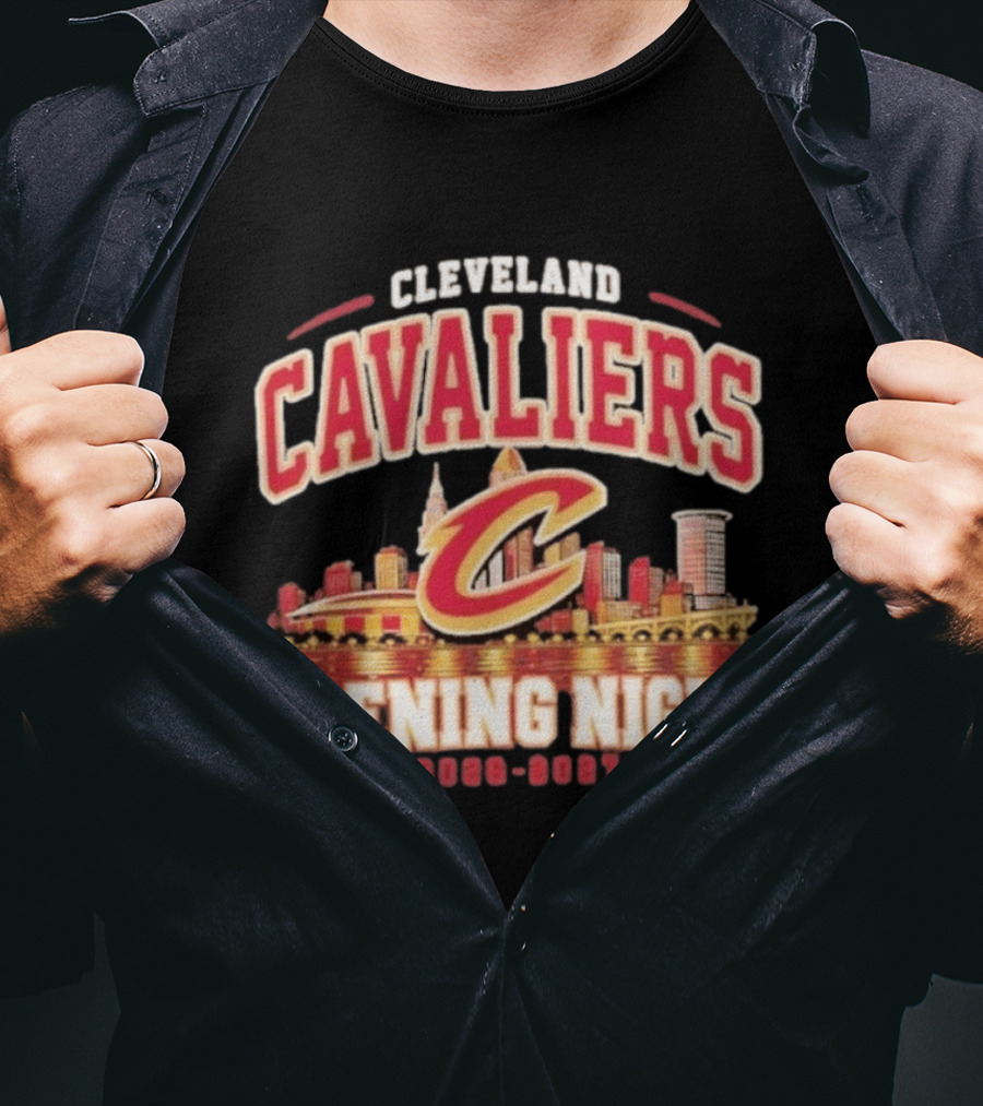 Cleveland Cavaliers 2026 2027 NBA Opening Night City Skyline C T-Shirt