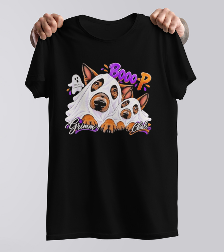Grimm Charli Booo P SDCA 1 Awareness Comic Style Pooch Pals T-Shirt