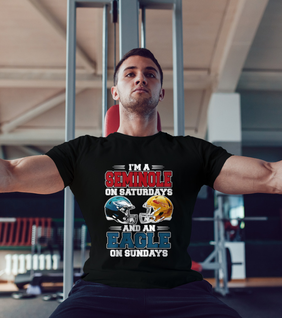I'm A Seminole On Saturdays And An Eagle On Sundays Football Rivalry Fan Gear T-Shirt