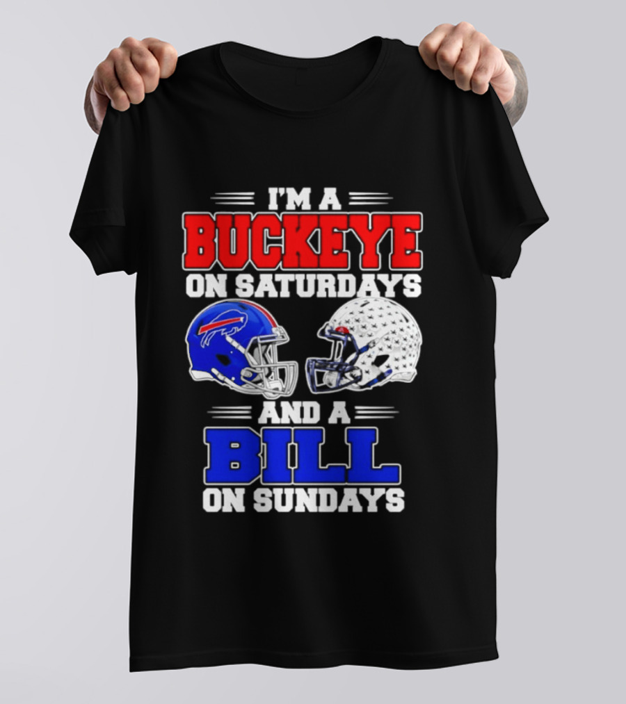 Ohio State Buckeyes Saturdays Buffalo Bills Sundays Fan 2026 T-Shirt