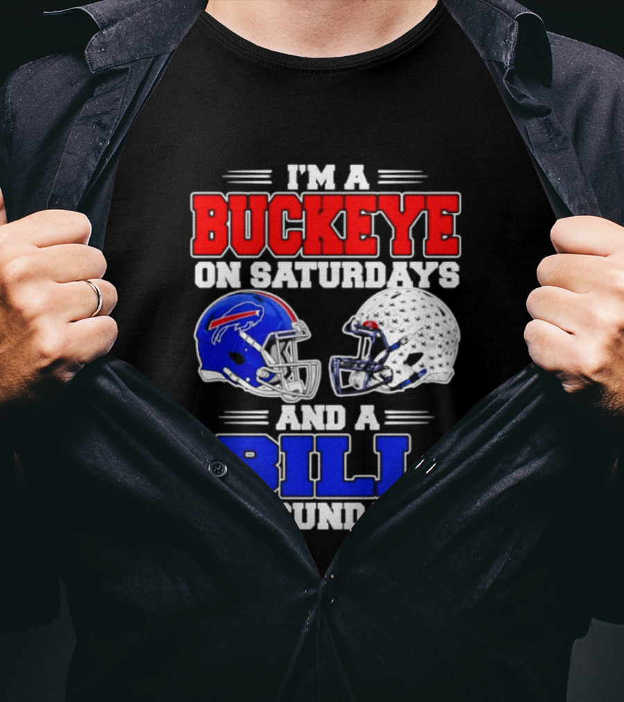 Ohio State Buckeyes Saturdays Buffalo Bills Sundays Fan 2026 T-Shirt
