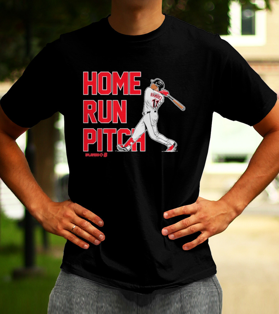 Ramirez 11 Home Run Pitch Swing Baseball T-Shirt