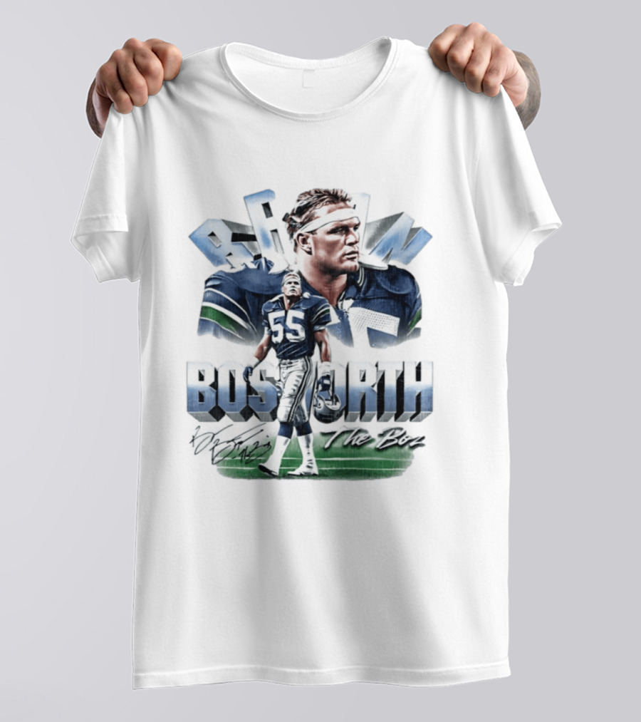 Brian Bosworth Seattle Seahawks The Boz 55 Iconic Football Legend T-Shirt