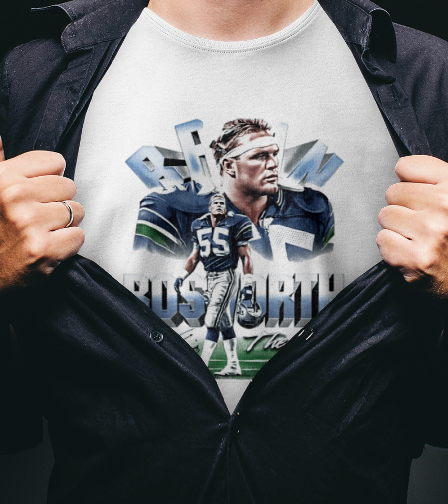 Brian Bosworth Seattle Seahawks The Boz 55 Iconic Football Legend T-Shirt