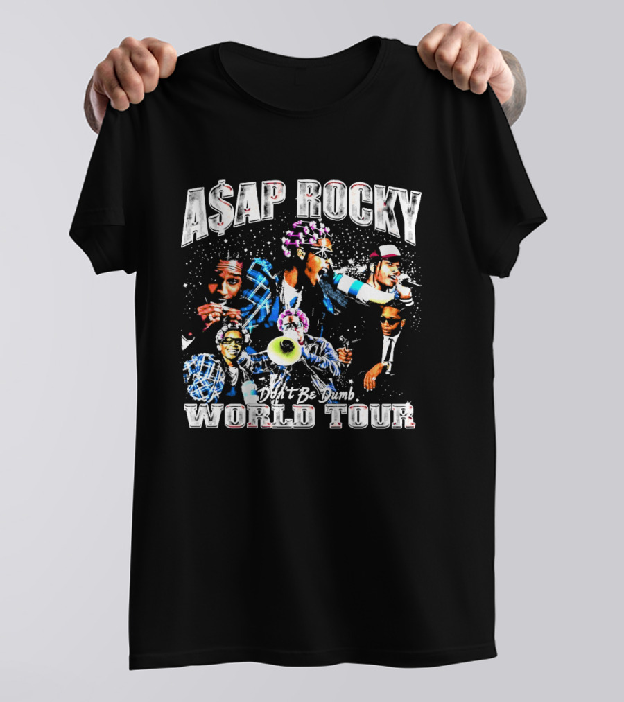 ASAP Rocky Don't Be Dumb World Tour 2023 Concert Merchandise T-Shirt