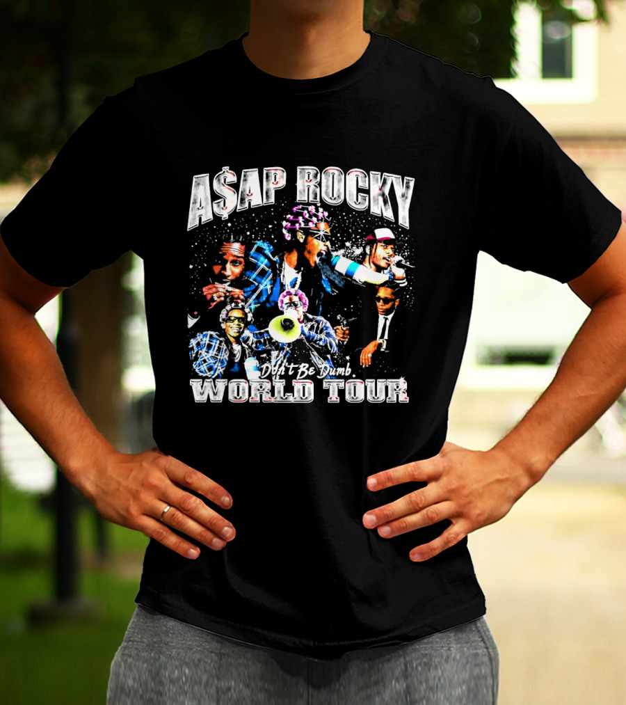 ASAP Rocky Don't Be Dumb World Tour 2023 Concert Merchandise T-Shirt