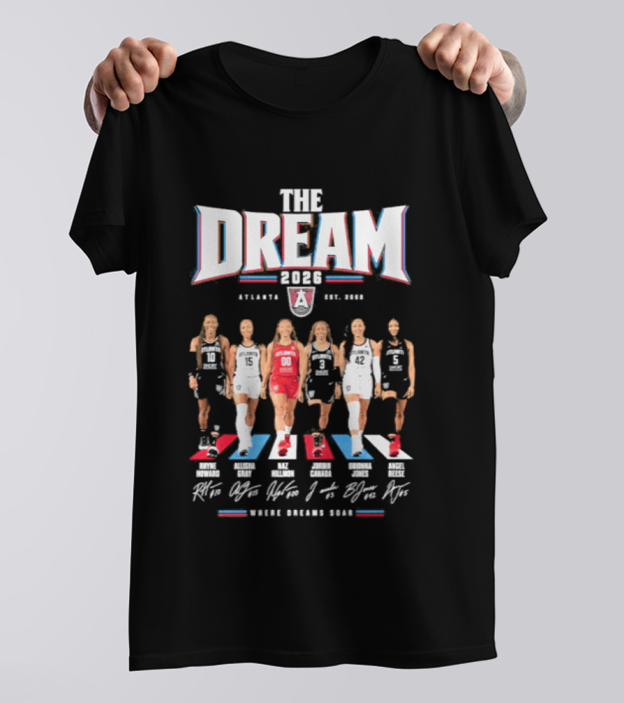 Atlanta Dream 2026 Abbey Road Team Where Dreams Soar T-Shirt