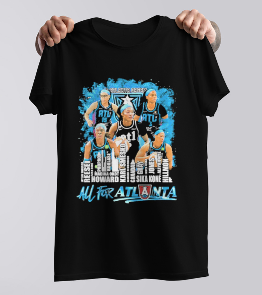 2026 Atlanta Dream WNBA City Name Player All For Atlanta T-Shirt