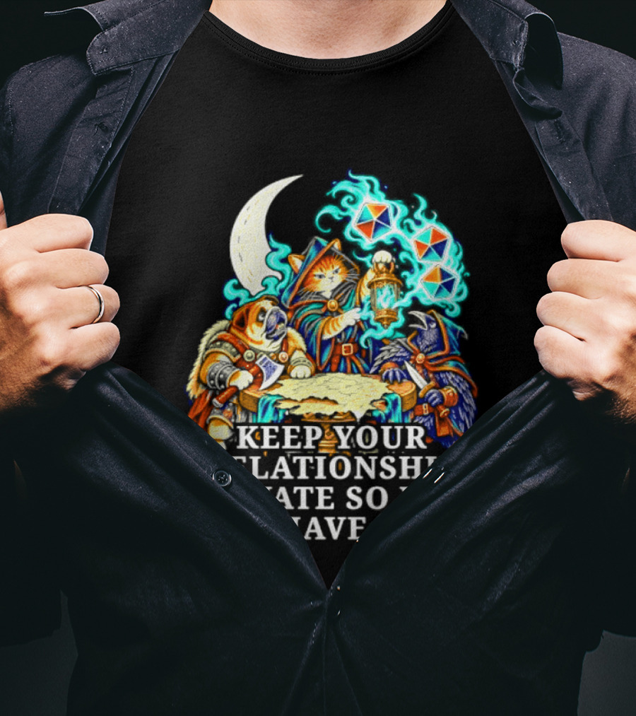 Keep Your Relationship Private So You Can Have Two Cats Playing Cards T-Shirt