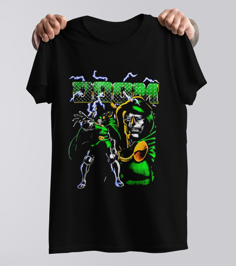 Marvel Doctor Doom Metallic Lightning Victor Von Doom T-Shirt