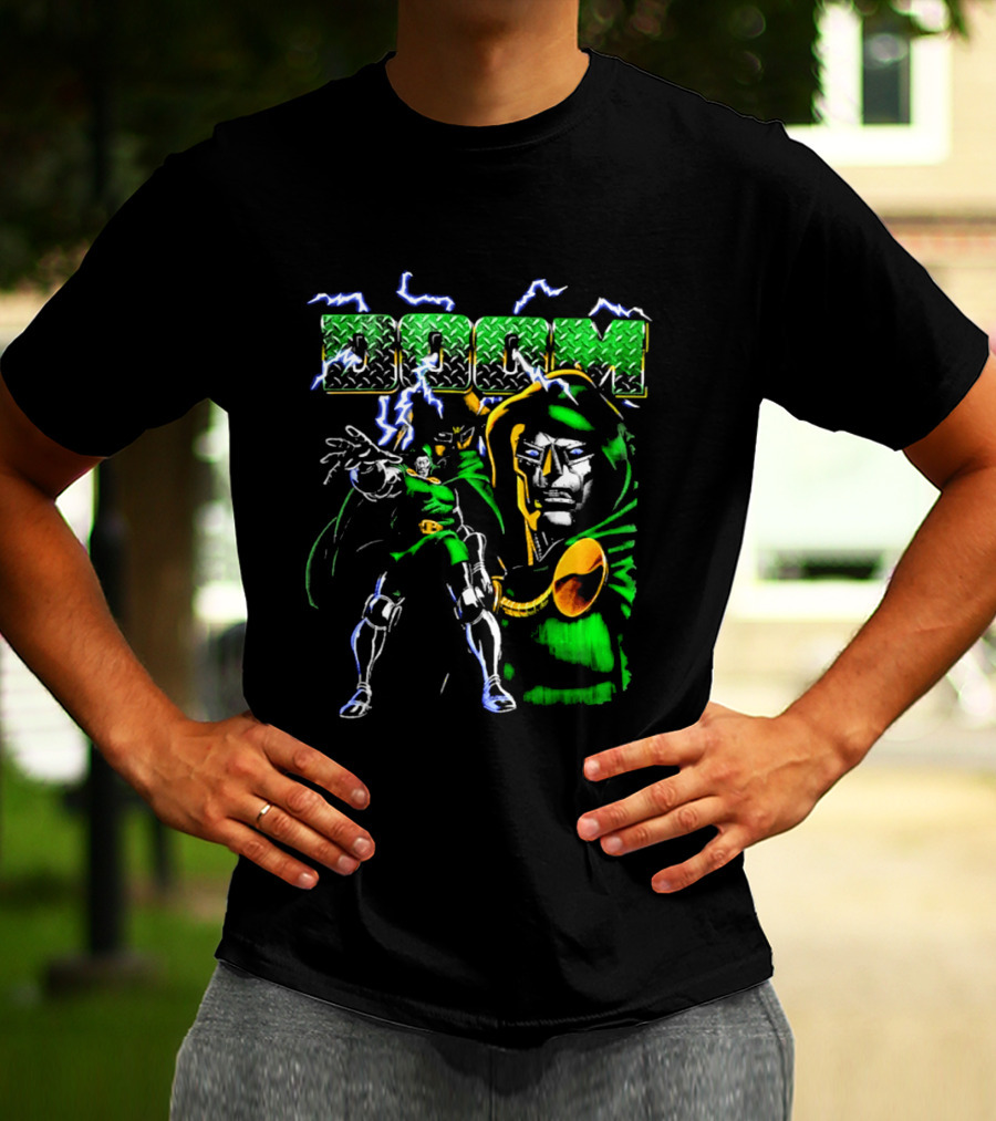 Marvel Doctor Doom Metallic Lightning Victor Von Doom T-Shirt