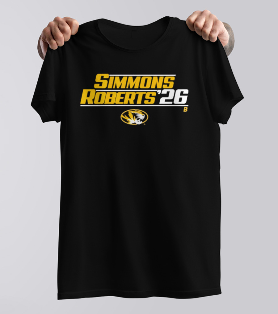 Missouri Tigers Simmons Roberts 26 College Football Mizzou T-Shirt