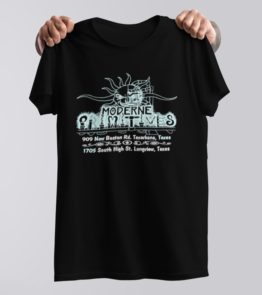 Moderne Primitives Sun Motif 909 New Boston Rd Texarkana 1705 South High St Longview Texas T-Shirt