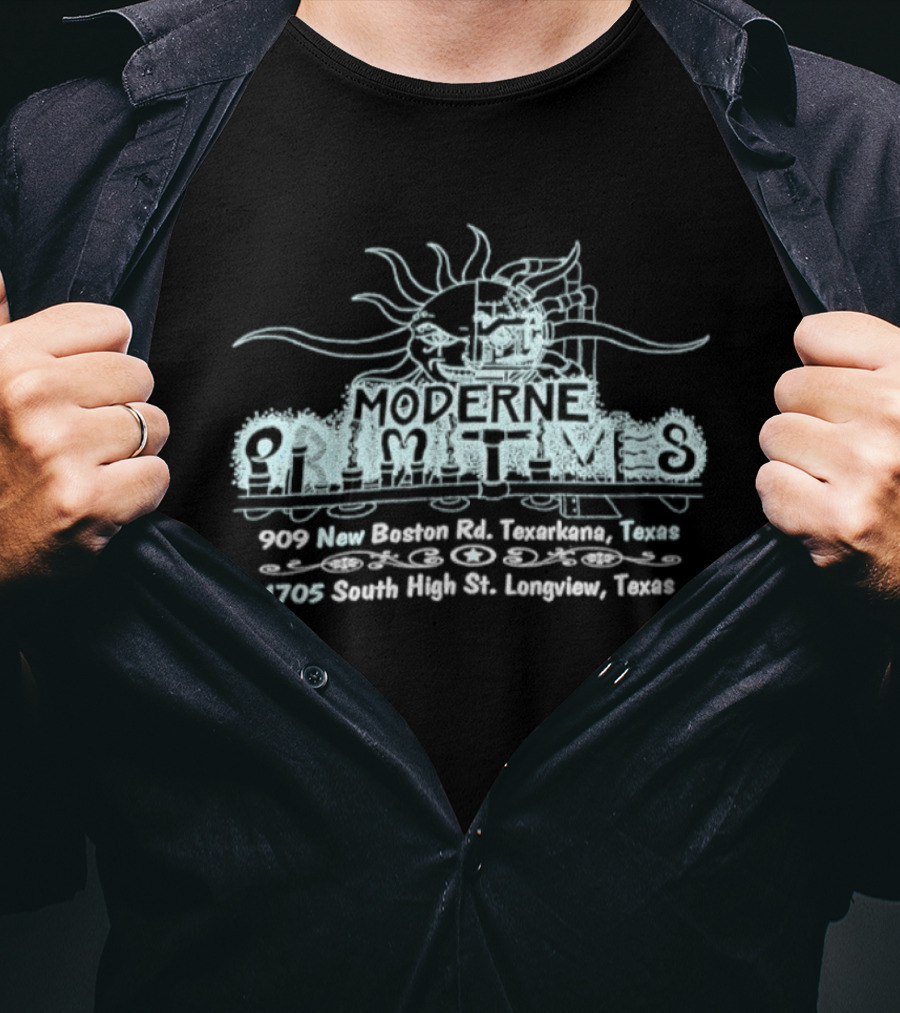 Moderne Primitives Sun Motif 909 New Boston Rd Texarkana 1705 South High St Longview Texas T-Shirt