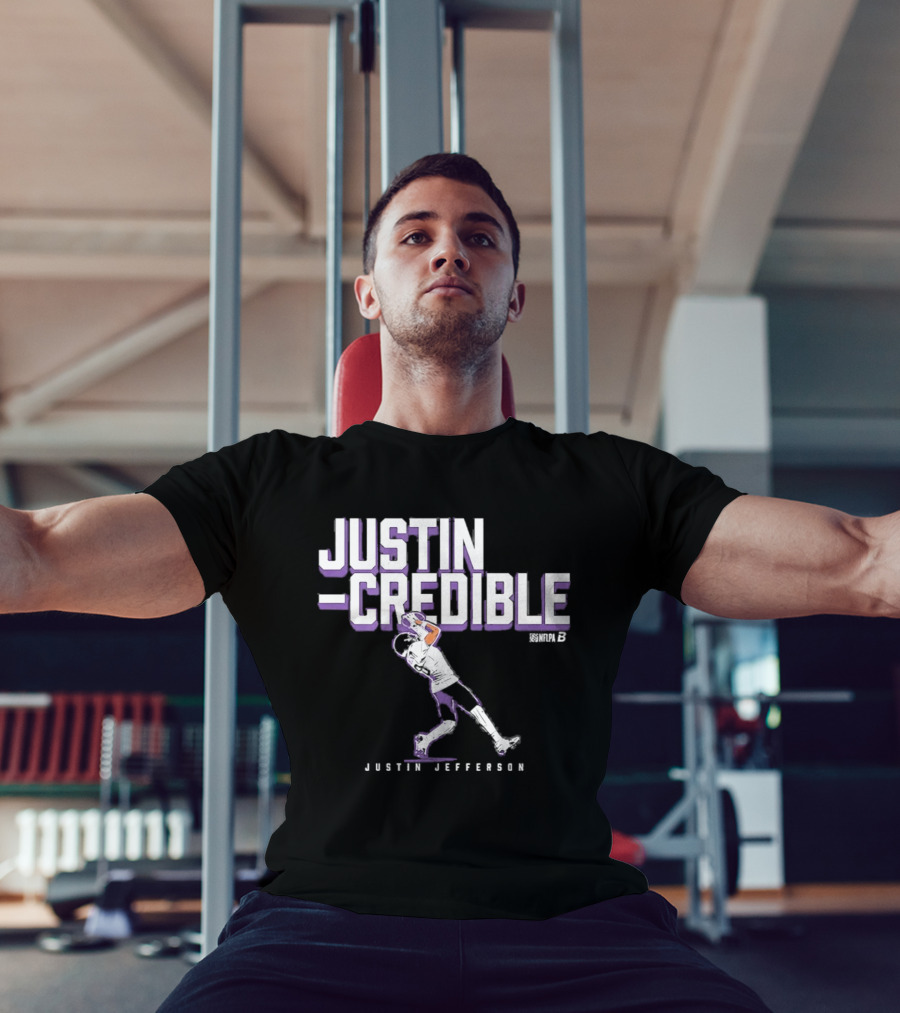Justin Jefferson Justin Credible Minnesota Vikings Team 18 Football Player T-Shirt