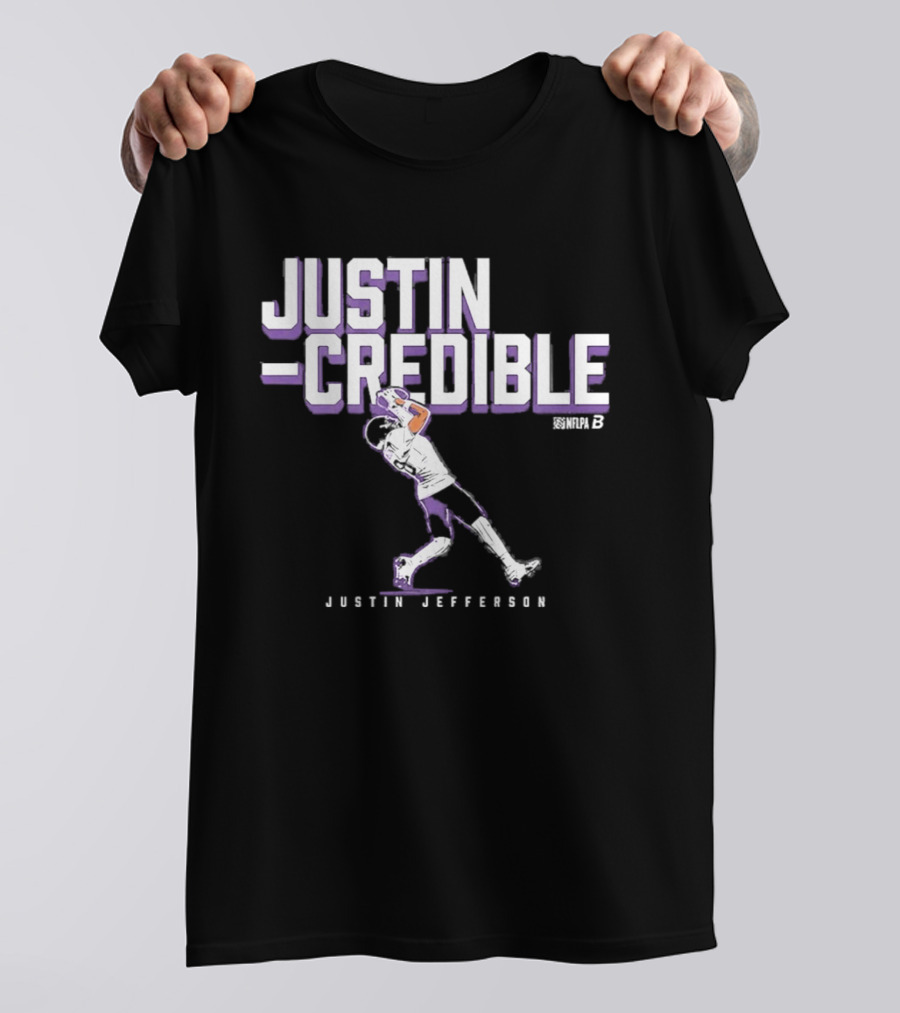 Justin Jefferson Justin Credible Minnesota Vikings Team 18 Football Player T-Shirt