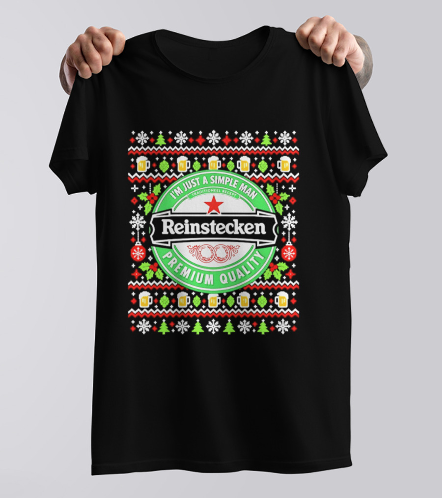 Reinstecken I'm Just A Simple Man Traditional Premium Quality Christmas Ugly T-Shirt