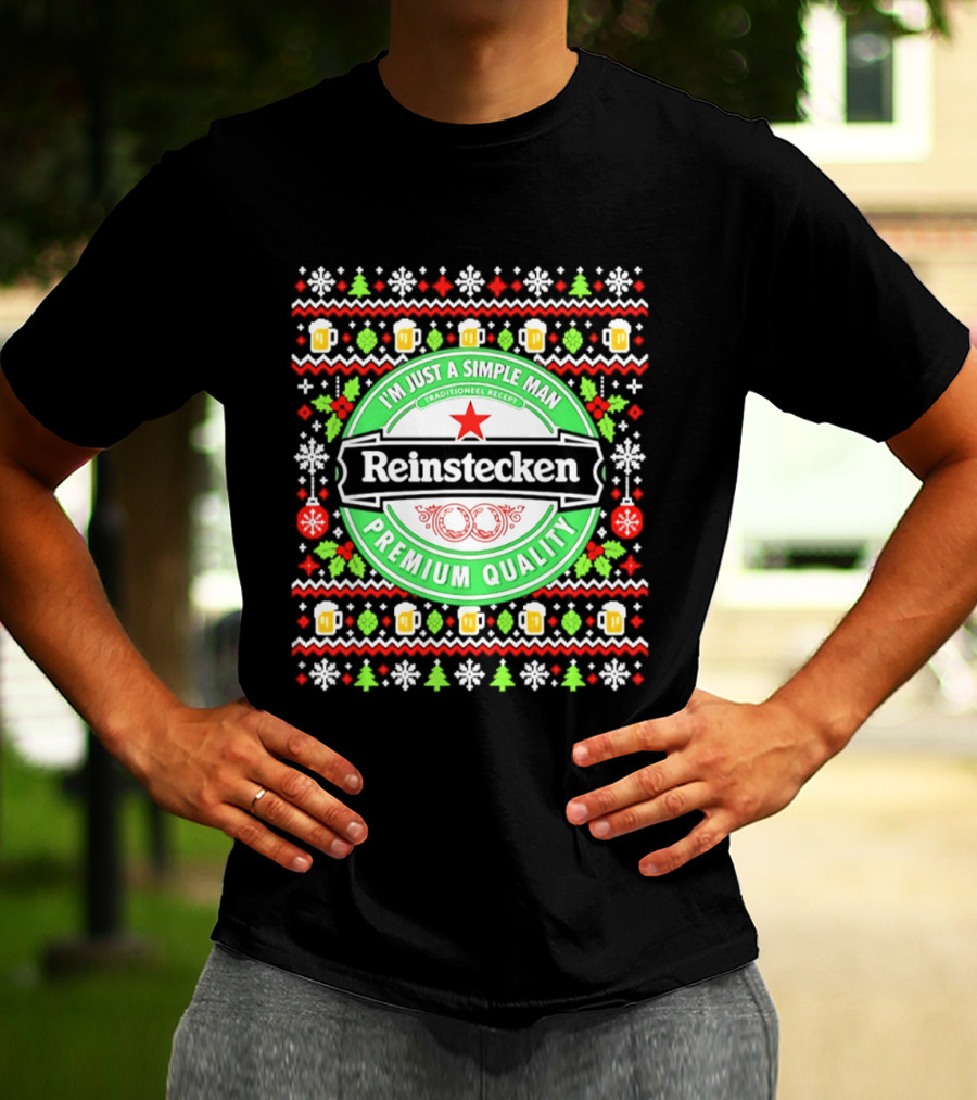 Reinstecken I'm Just A Simple Man Traditional Premium Quality Christmas Ugly T-Shirt