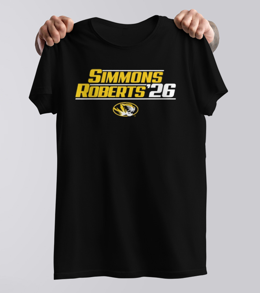 Simmons Roberts '26 Missouri Tigers NCAA Football T-Shirt