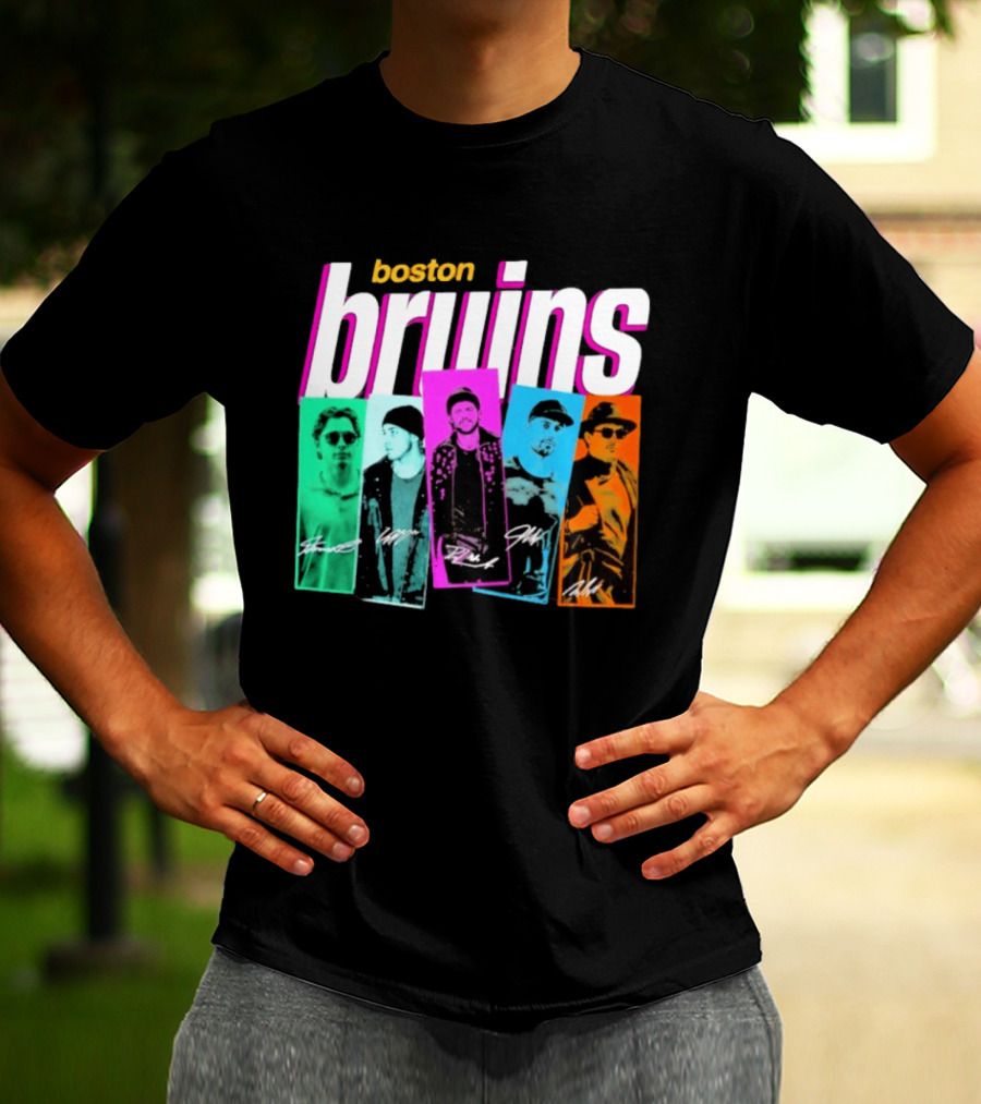 Boston Bruins Boy Band 2026 Player Portraits T-Shirt