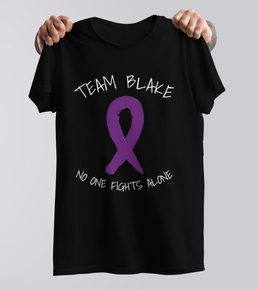 Team Blake Purple Ribbon Support No One Fights Alone T-Shirt