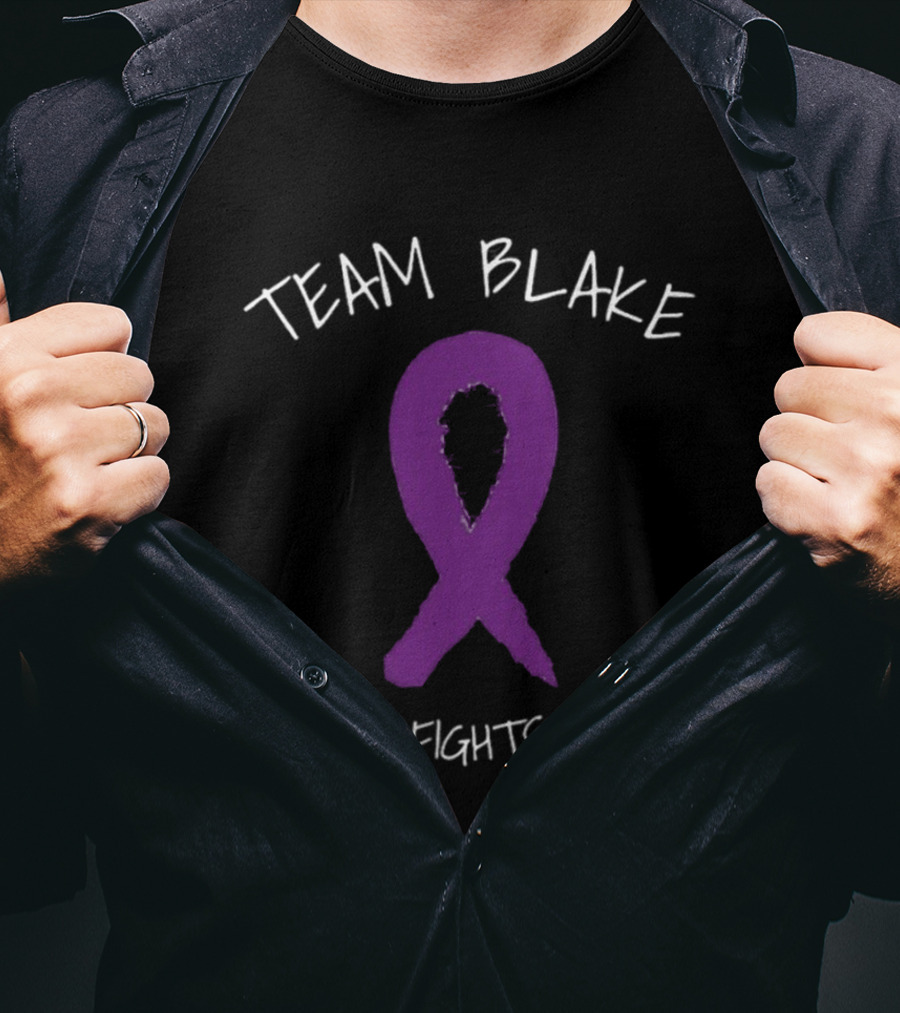 Team Blake Purple Ribbon Support No One Fights Alone T-Shirt