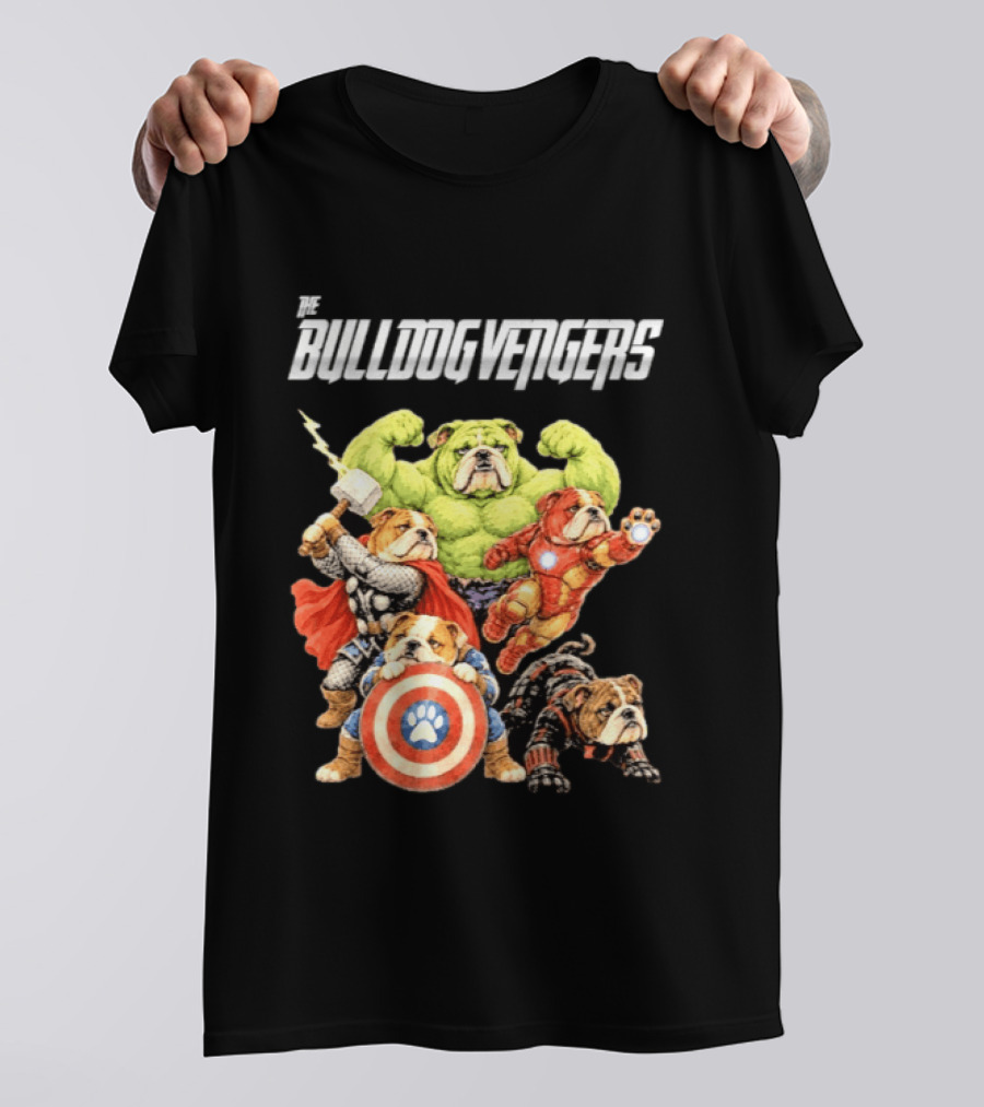 Bulldog Avengers 2026 Superhero Team Marvel T-Shirt